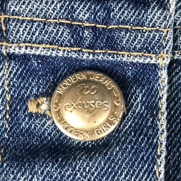 Vintage No Excuses Denim Jacket: Size 10 - Picture 2 of 8